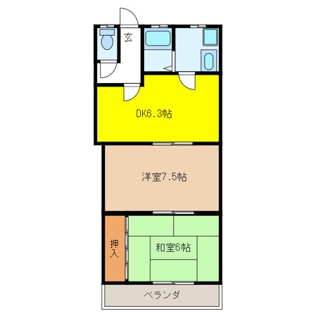 宮脇マンションⅡの物件間取画像